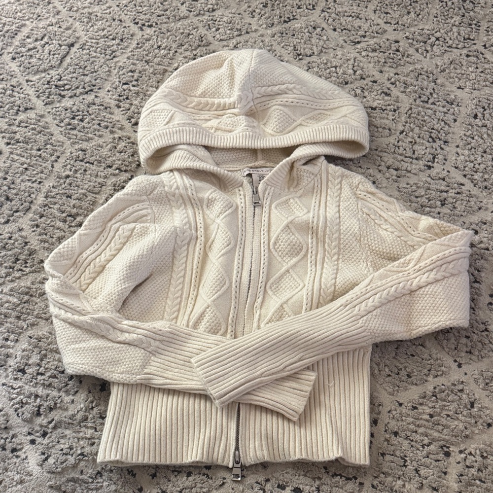 Cream Cable Knit Women's Sweater